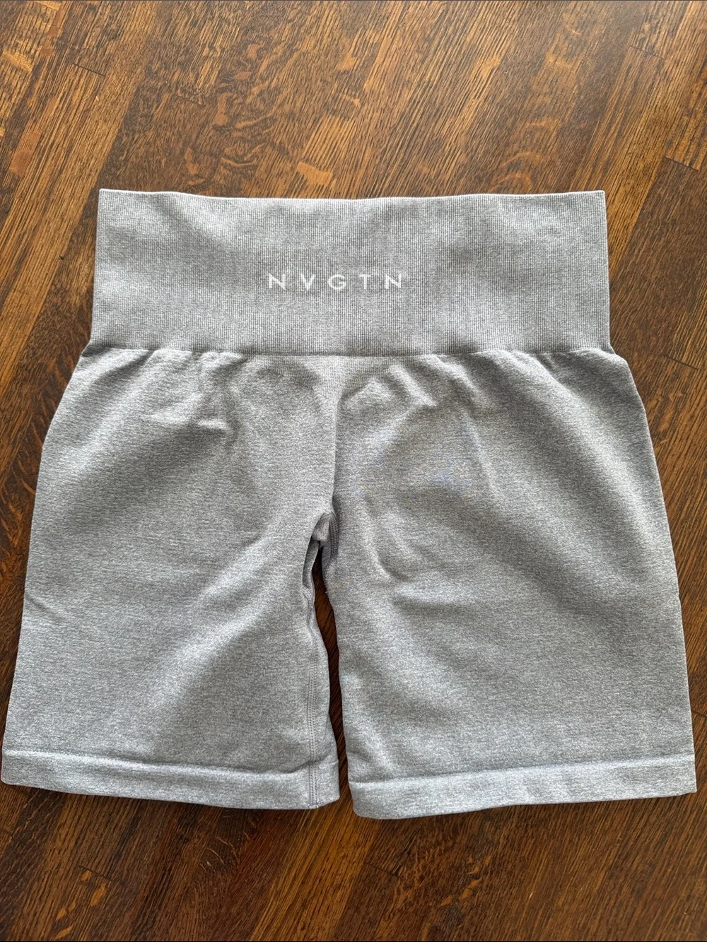 NVGTN Heather Gray High-Rise Bike Shorts